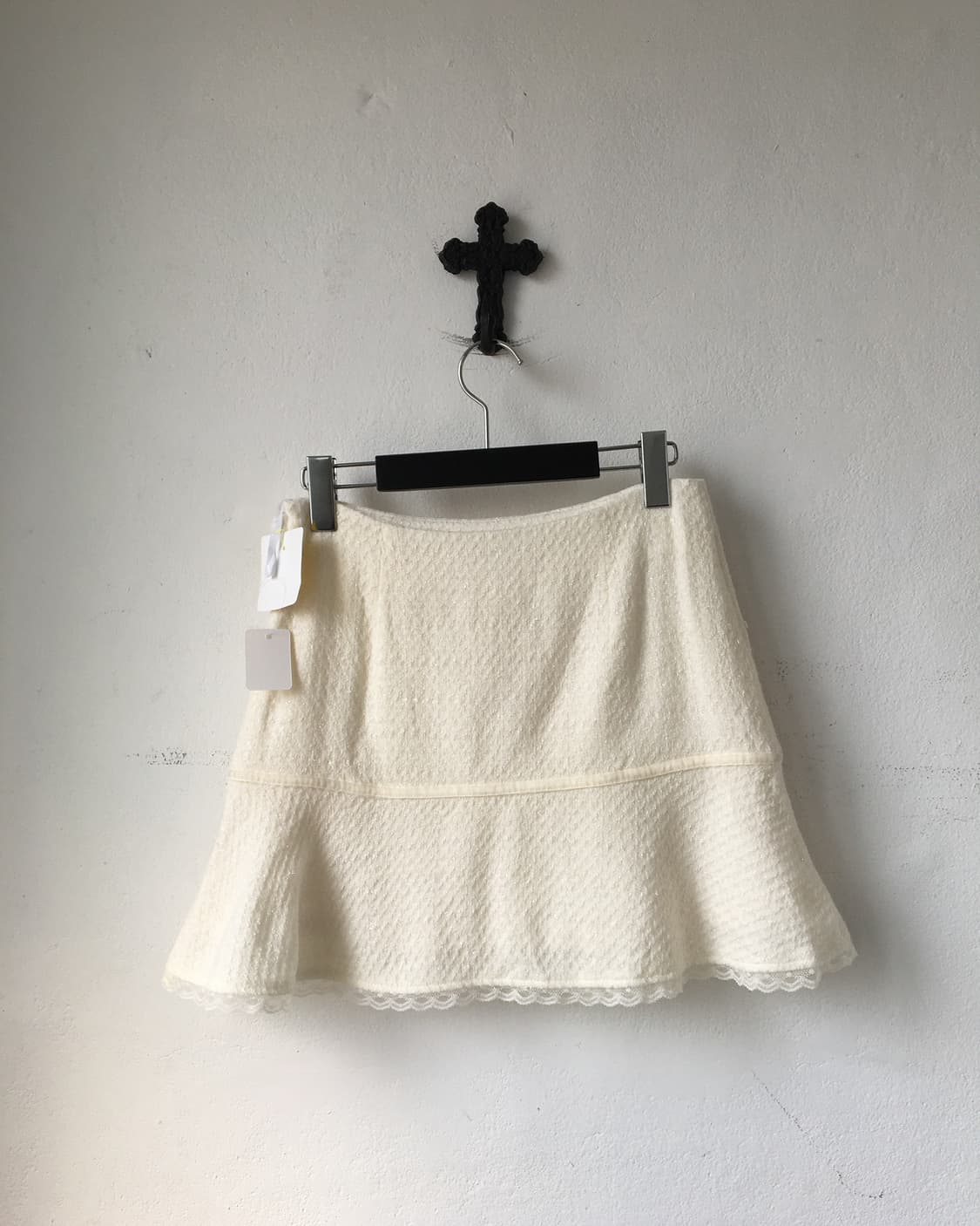 Glitter lace point mini skirt 상품이미지3