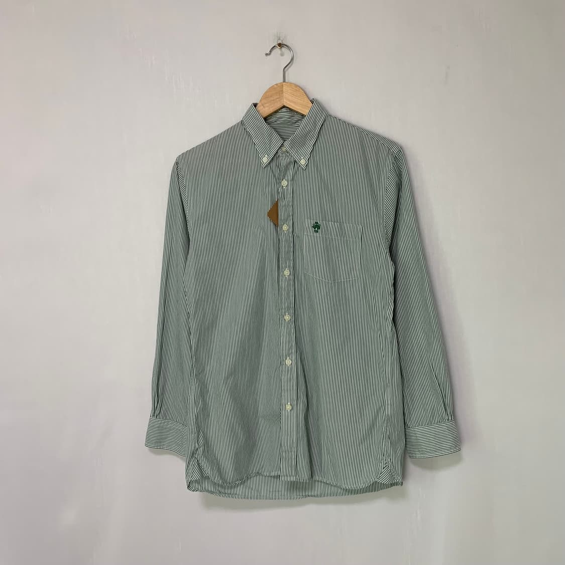 브룩스브라더스 스트라이프 셔츠 민트 그린 남성 S 상품이미지1