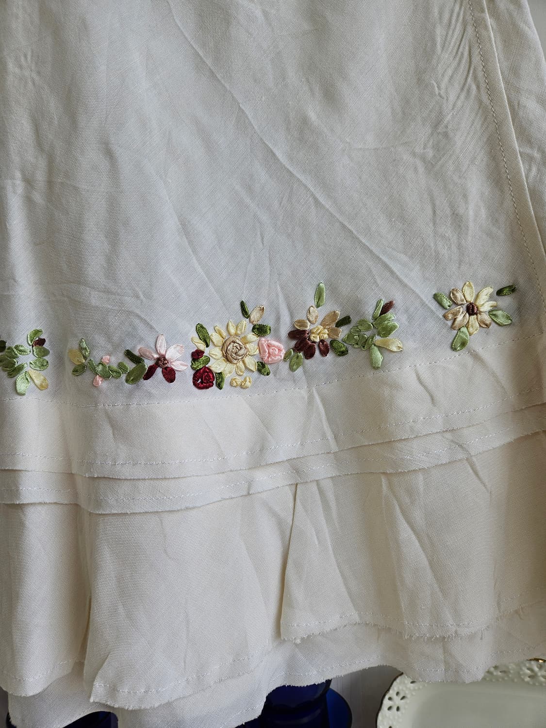 꼼데가르송 플라워 자수 스커트 상품이미지3