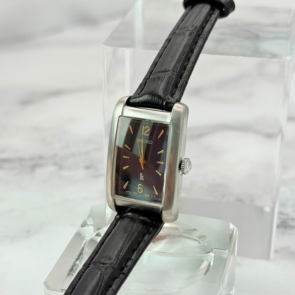 90's00's 빈티지 세이코 루키아 클래식 스퀘어 블랙 다이얼 워치 상품이미지2