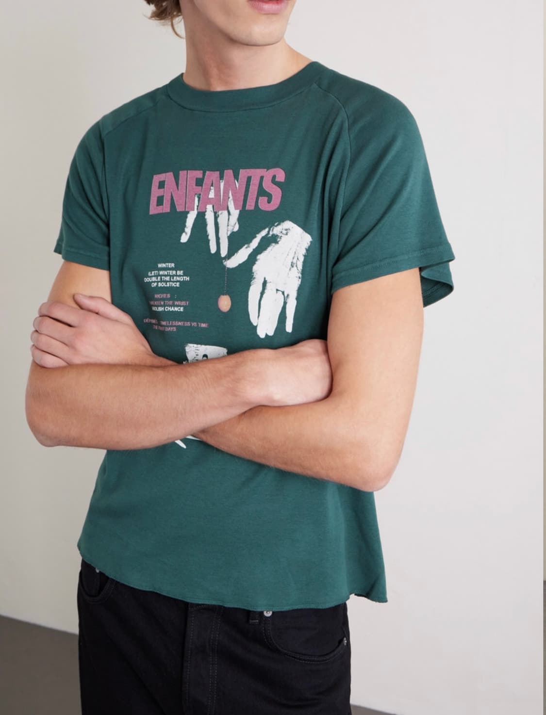 erd 크롭 프린트 코튼 티셔트 M 상품이미지1