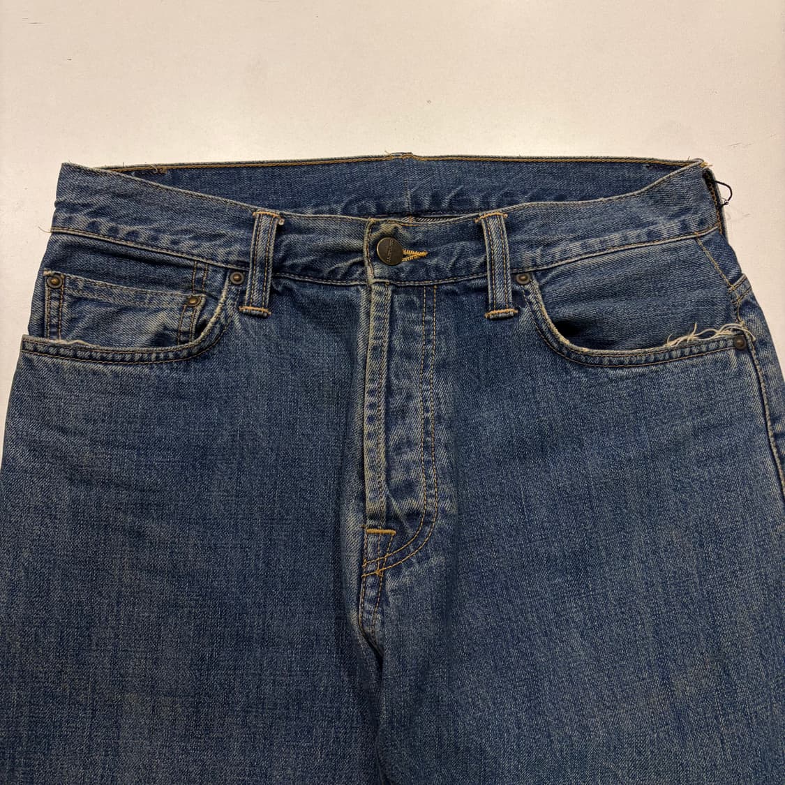 [30x32] 칼하트 OAKLAND 레더패치 데님 청바지 팬츠 D79 상품이미지3