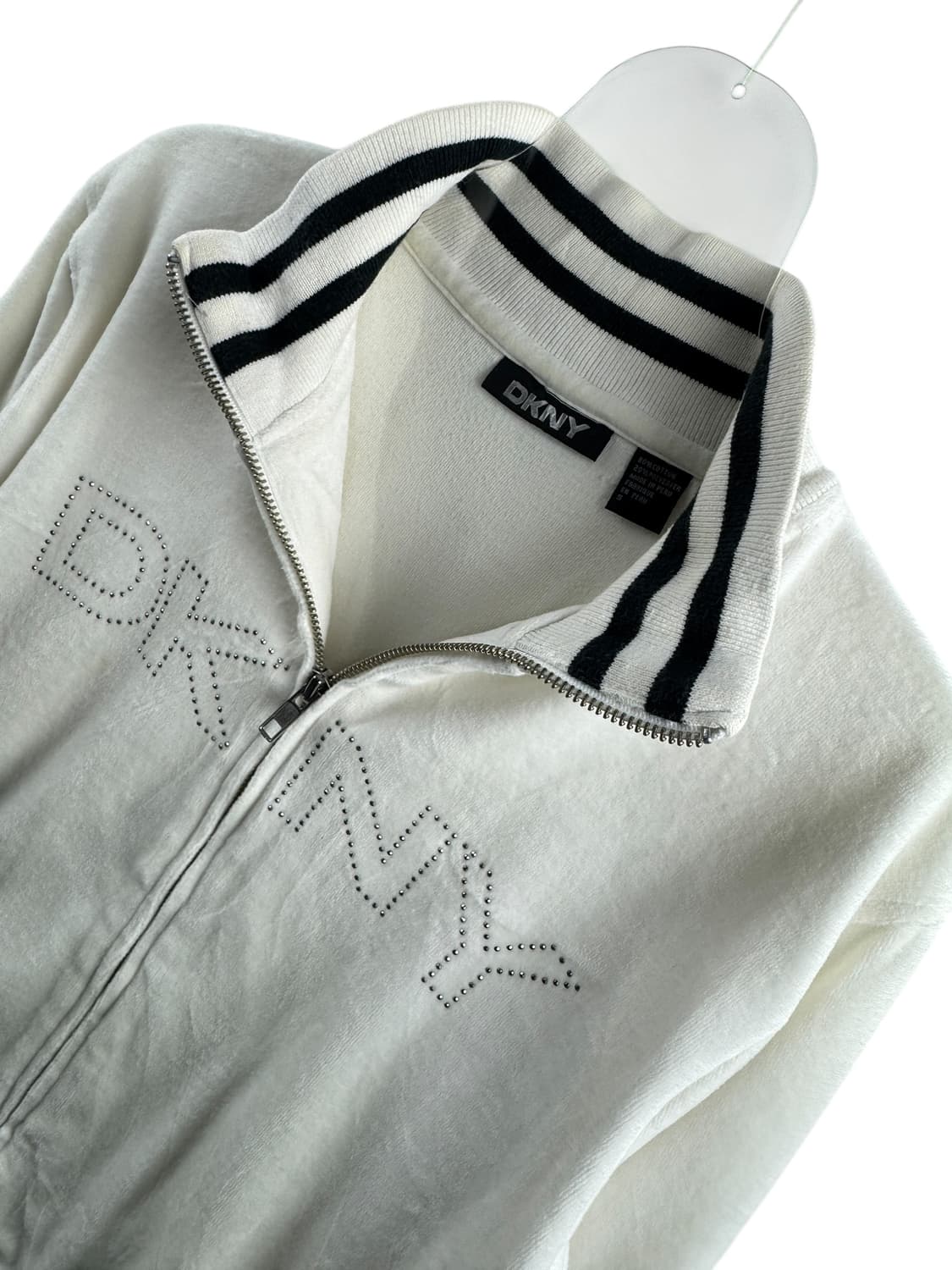 DKNY 큐빅 벨벳 딱붙집업1347 상품이미지3