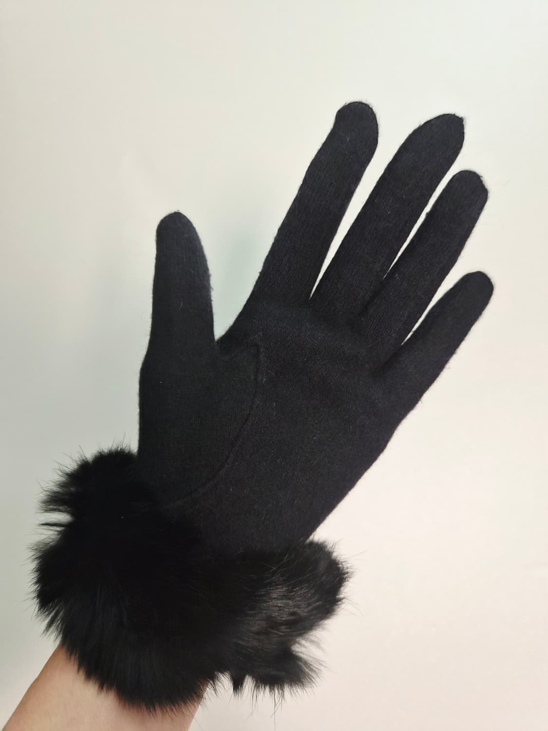 꾸레쥬 모직 토끼털 여성 장갑 상품이미지2