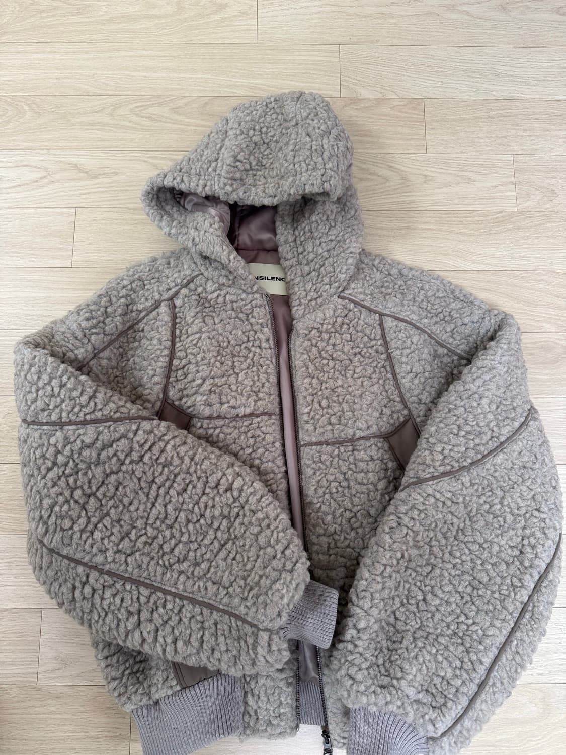 인사일런스 울 후드 점퍼 베이지 M 상품이미지2