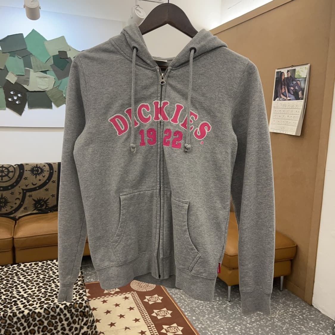 디키즈 올드스쿨 러블리힙 Y2K 핑크로고 후드 집업 M C09145 상품이미지3