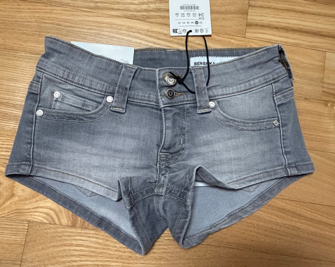 새상품 버쉬카 미니 데님 숏팬츠 반바지 상품이미지2