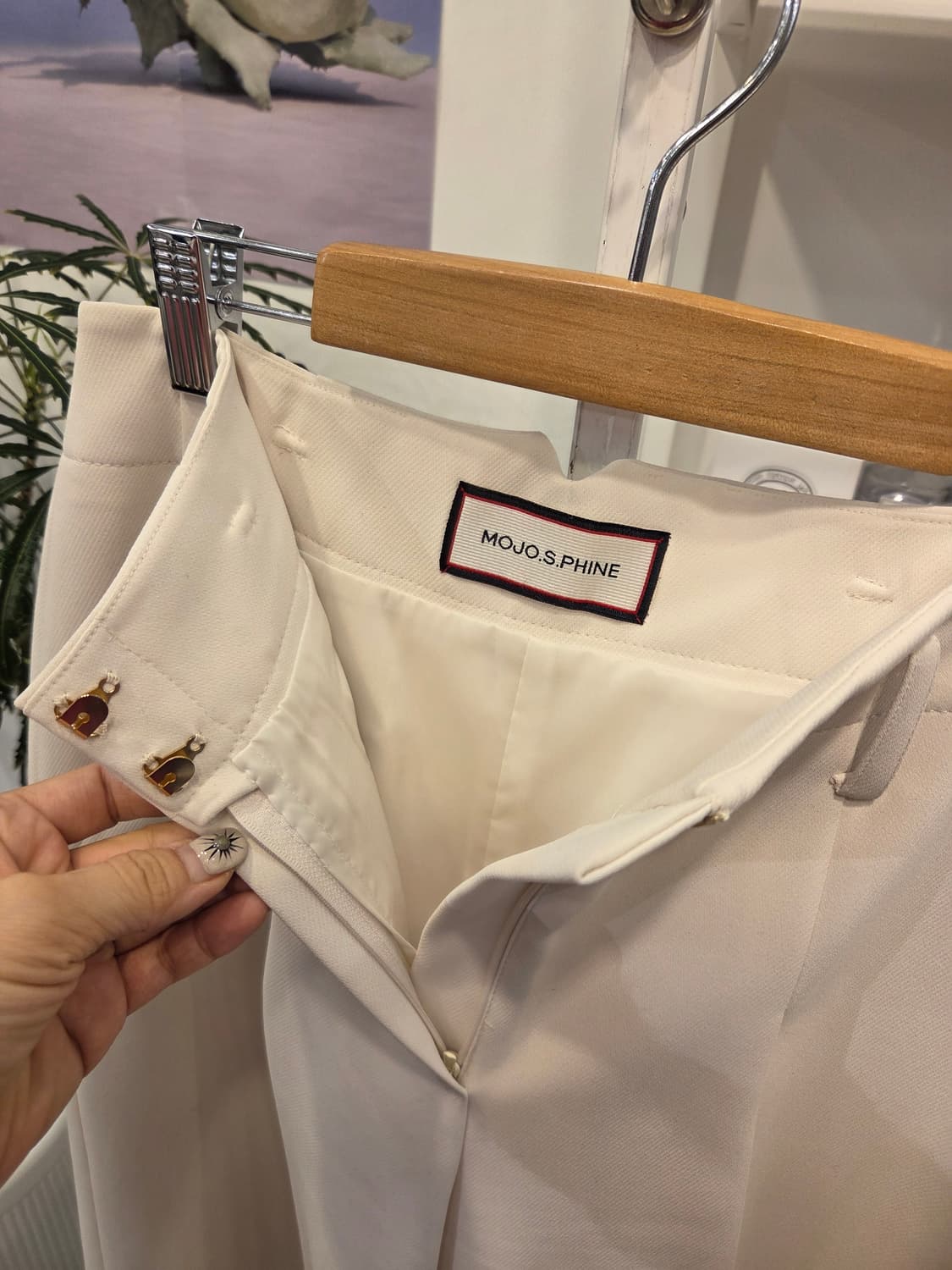 모조에스핀 아이보리 와이드 슬렉스 상품이미지4