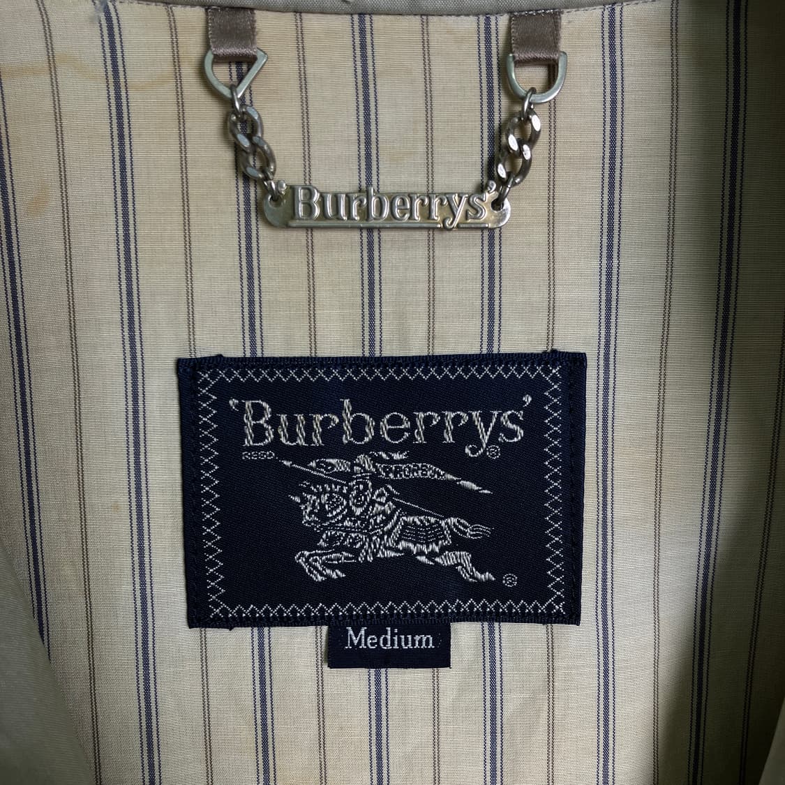 90's 버버리 빈티지 해링턴 블루종 자켓 M 상품이미지3