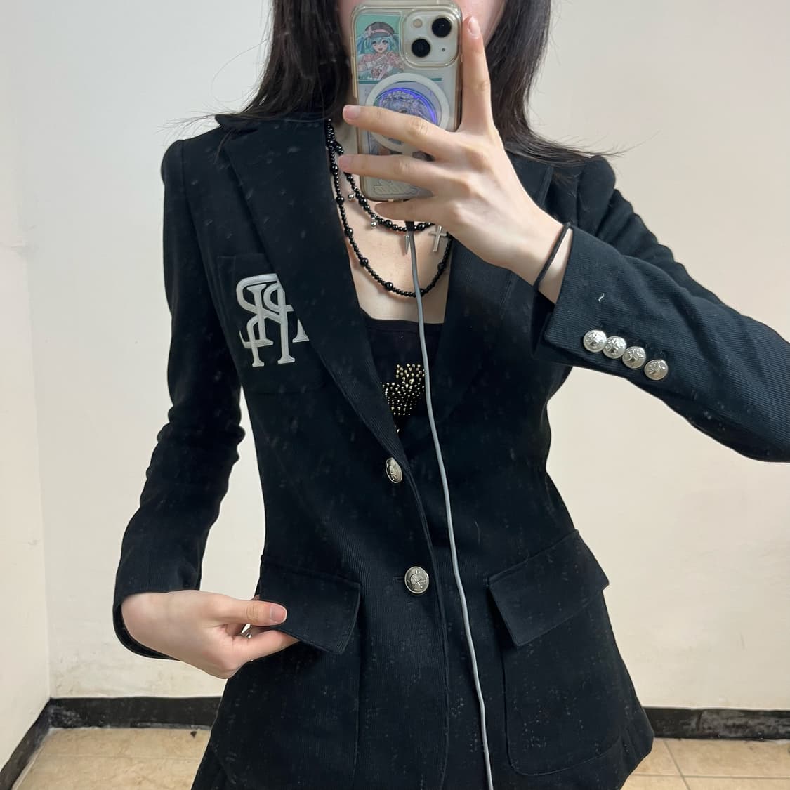 Polo double-knit jacquard blazer jacket 상품이미지3