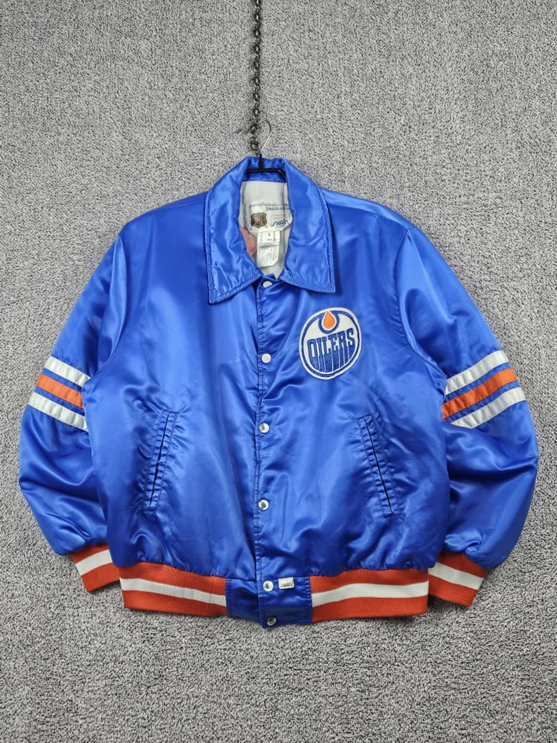 90's NHL 에드먼턴 오일러스 새틴 패디드 자켓 (L) / 10043 상품이미지2