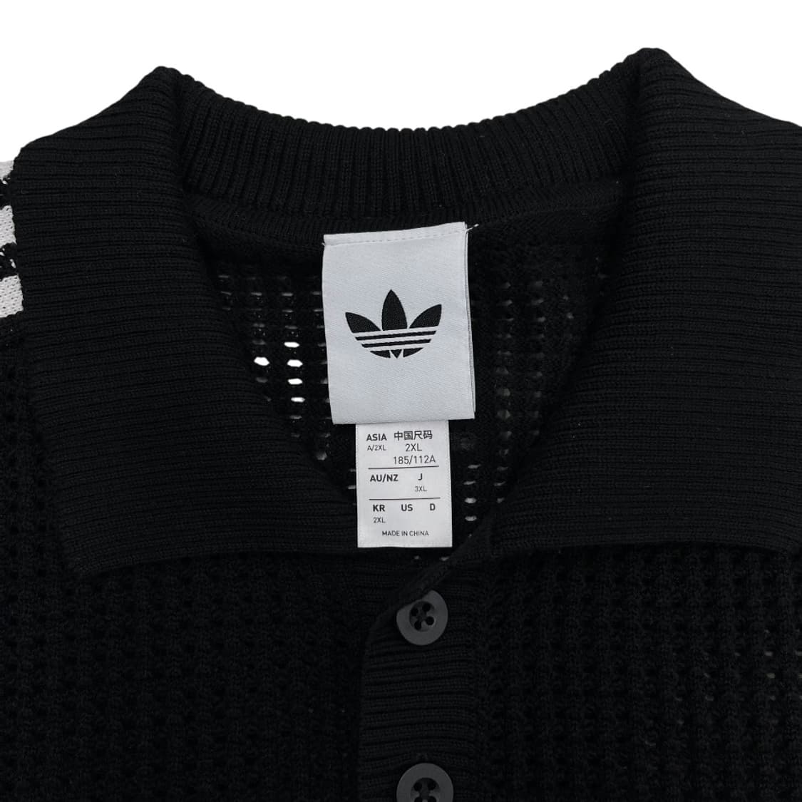 아디다스 골드 브로치 블랙 네트 카라 반팔 2XL 상품이미지6