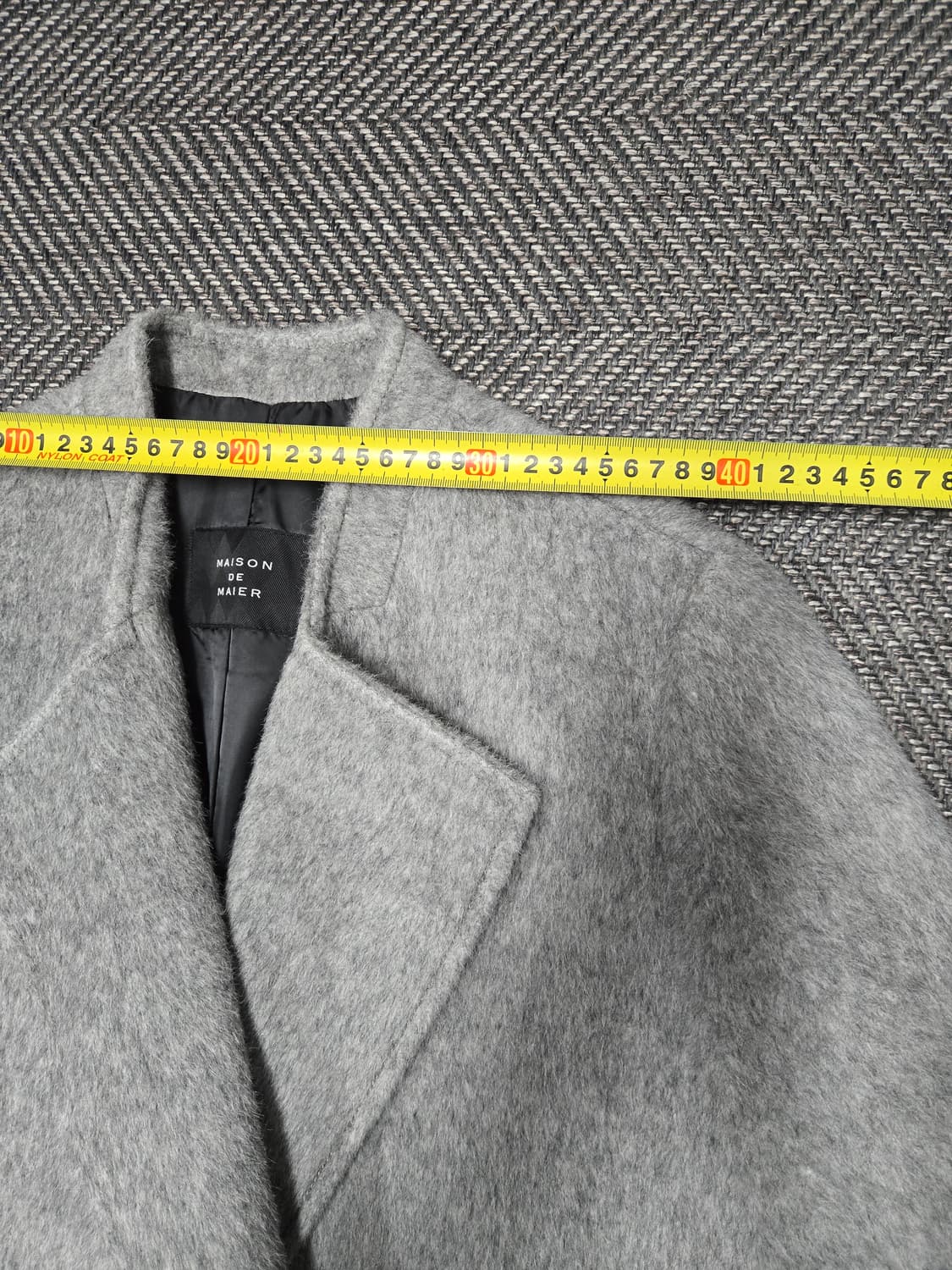 메종드메이어 벨티드 자켓 그레이 수리알파카 50%43% 자켓 상품이미지6