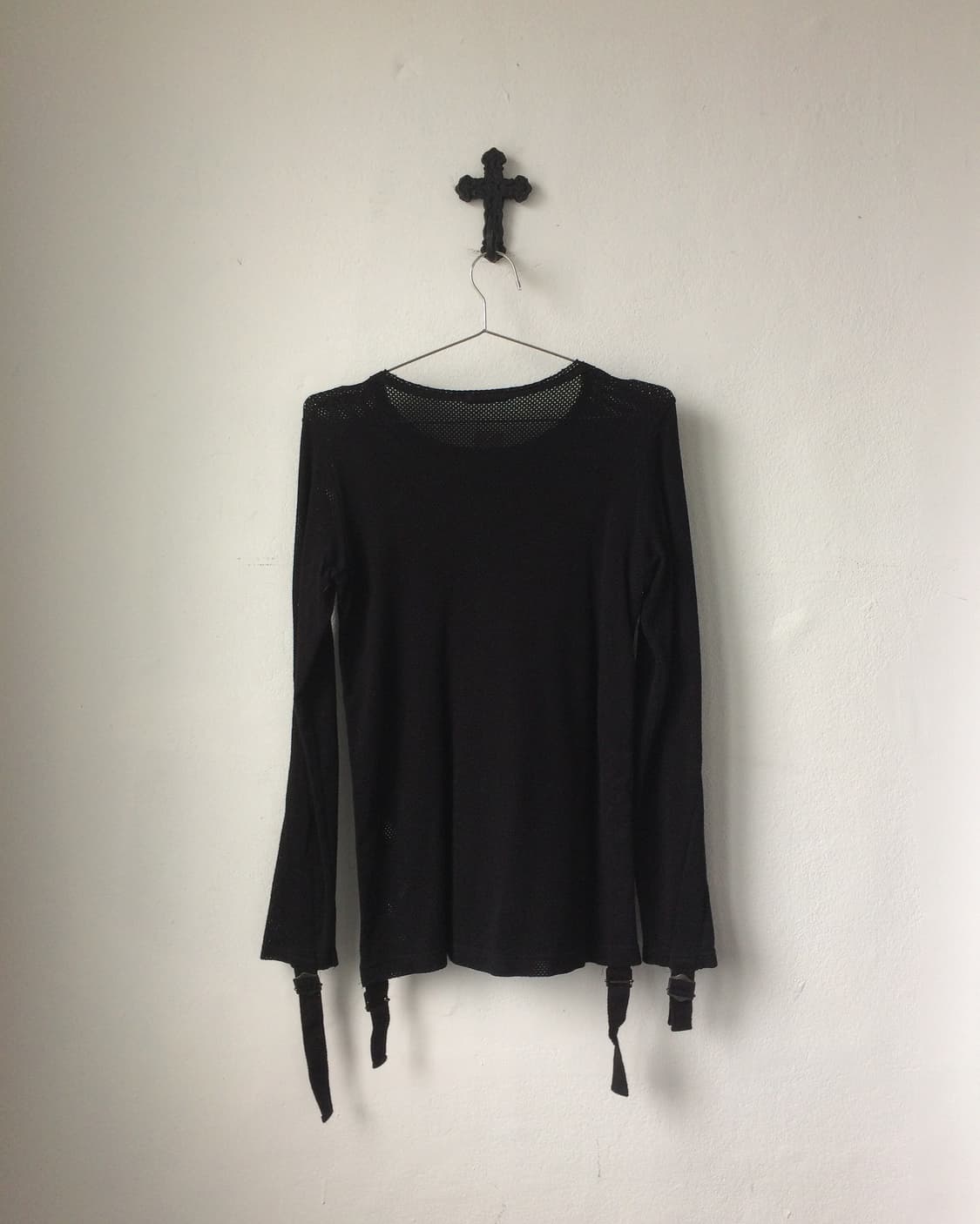 Bat su club side shirring point mesh top 상품이미지3
