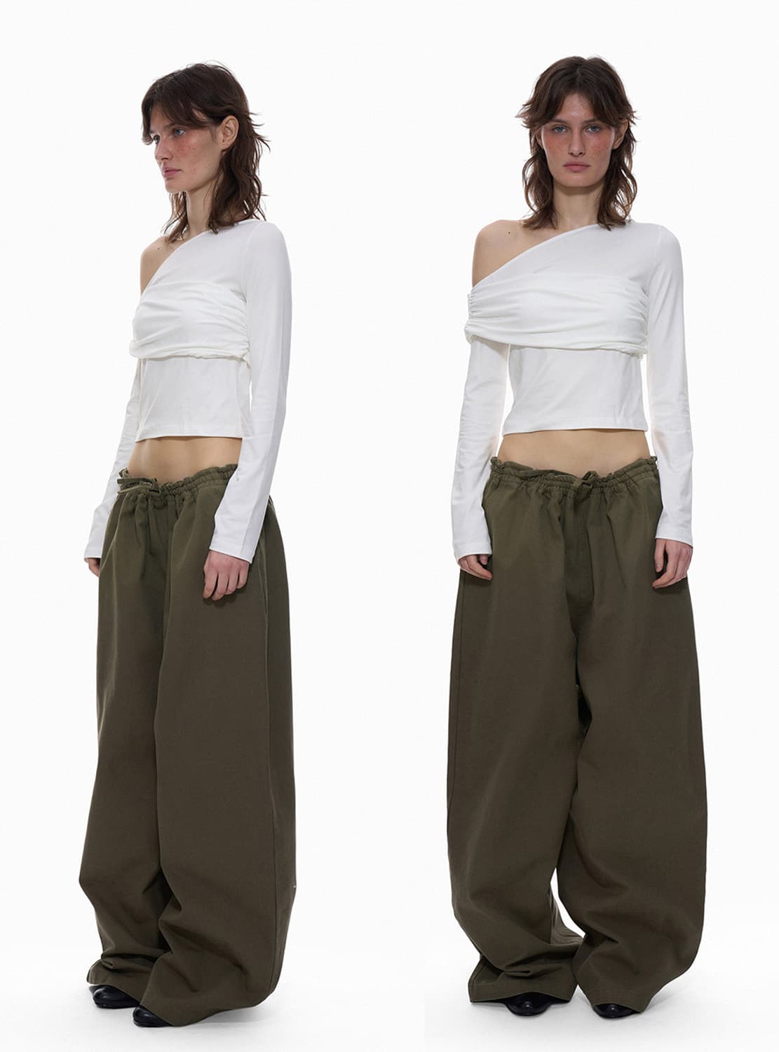 04project Asymmetric Off-Shoulder Ruched 상품이미지2