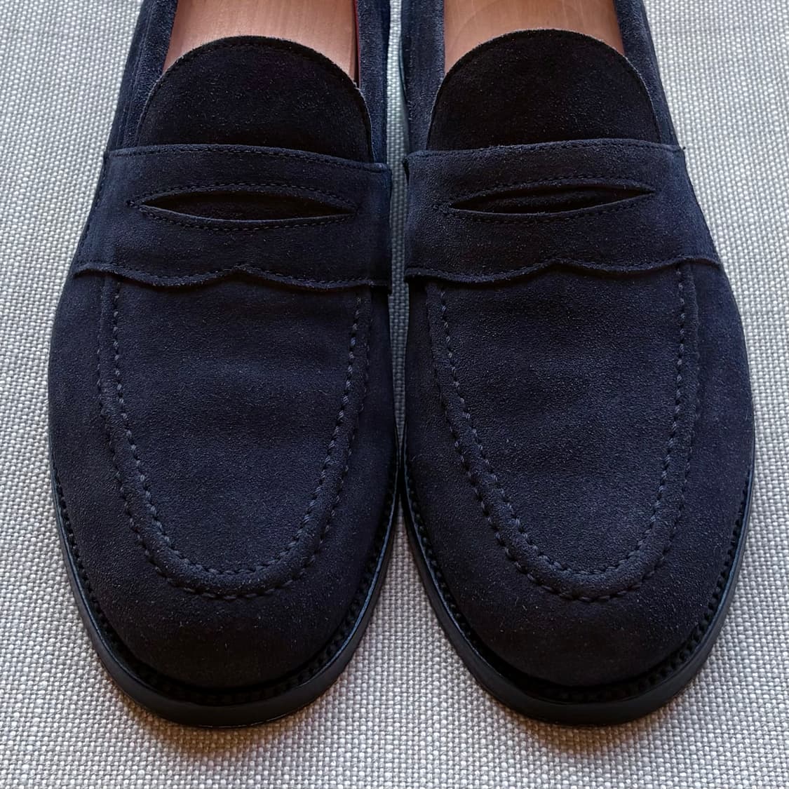 [UK7/260] 영국 Sanders 네이비 스웨이드 페니로퍼 상품이미지2