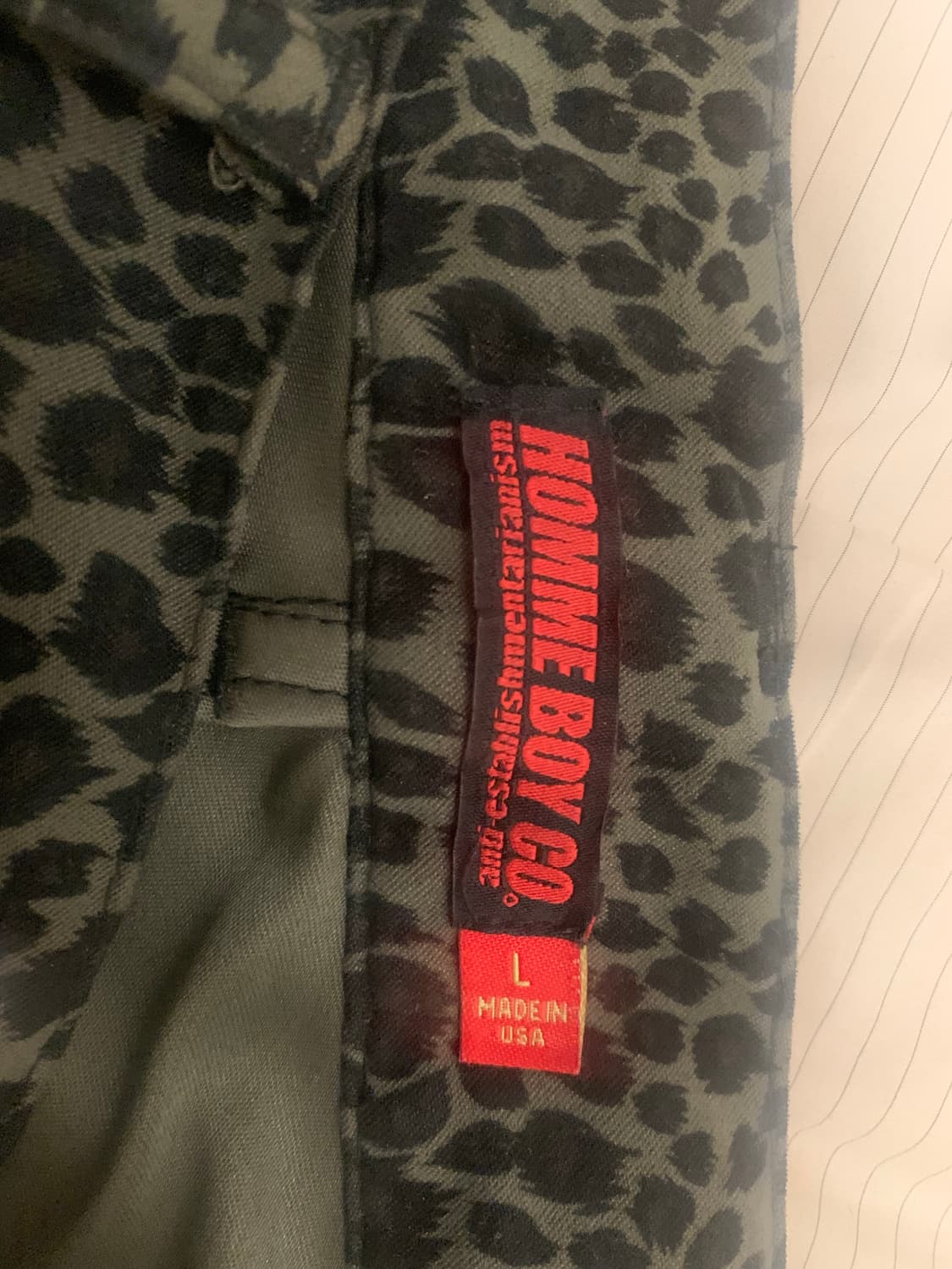 옴므보이 레오파드팬츠 L팝니다 상품이미지3