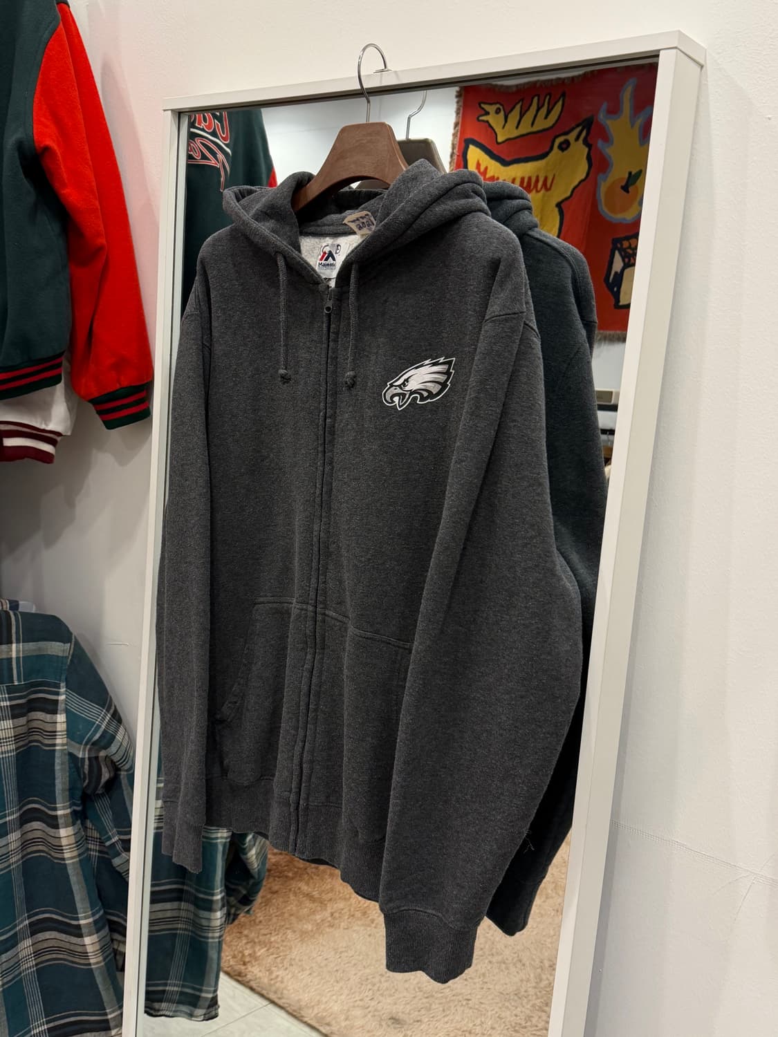 Majestic 마제스틱 NFL 필라델피아 이글스 스웻 후드 집업 상품이미지1