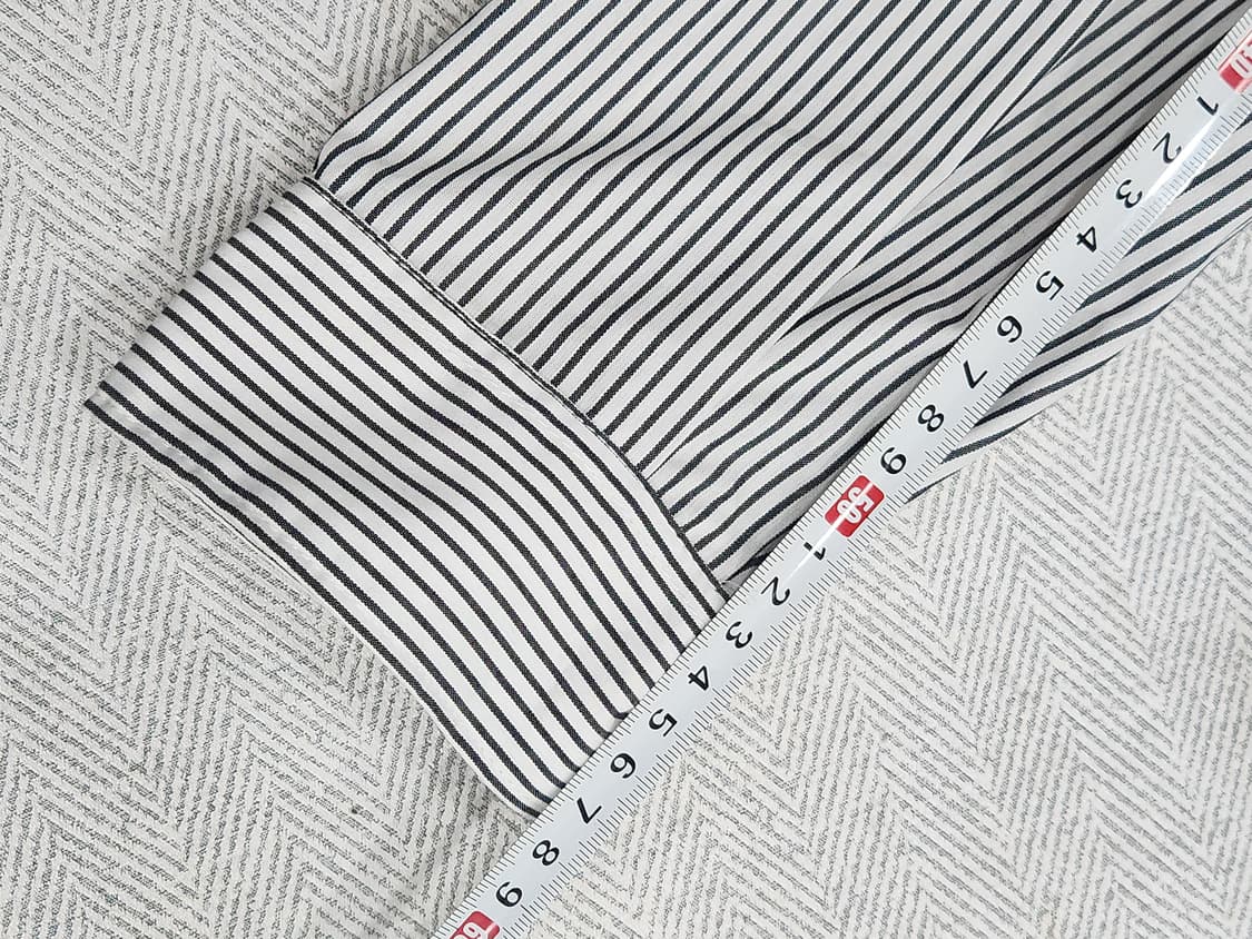 [100] 새상품 TBJ nearby 스트라이프 후드 셔츠 오버핏 상품이미지8