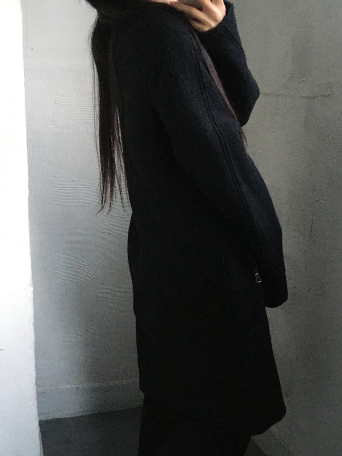 TRANSIT 트랜짓 블랙 컬러 울 코트 상품이미지2