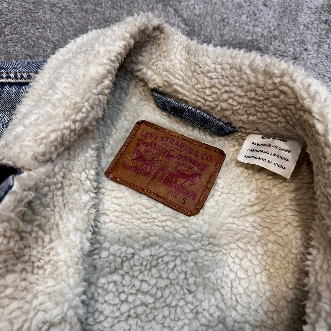 리바이스 중청 쉐르파 트러커 자켓S 상품이미지3