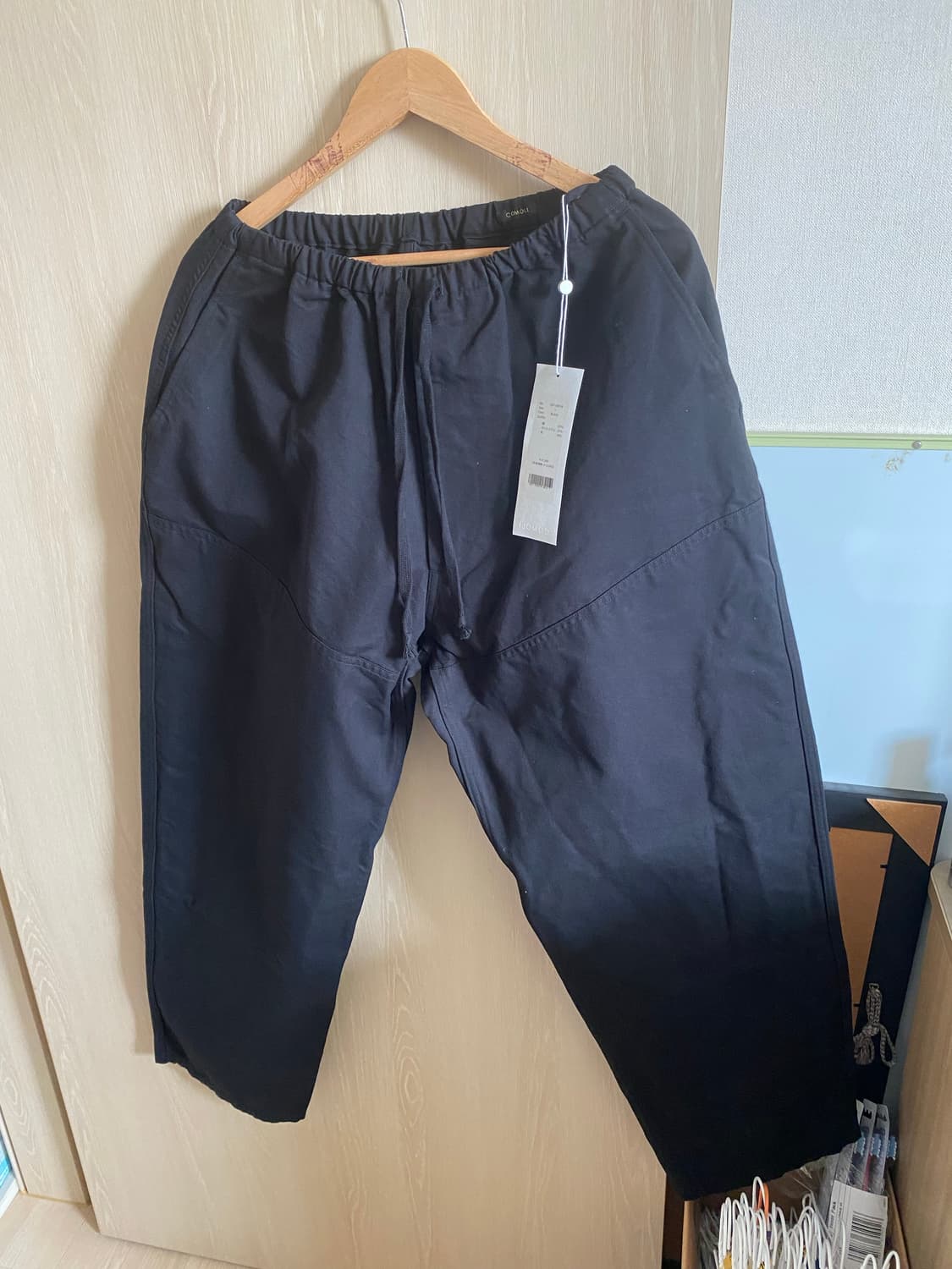 26ss 코모리 포스트 워크 트윌 헌팅팬츠 블랙 1사이즈 상품이미지1