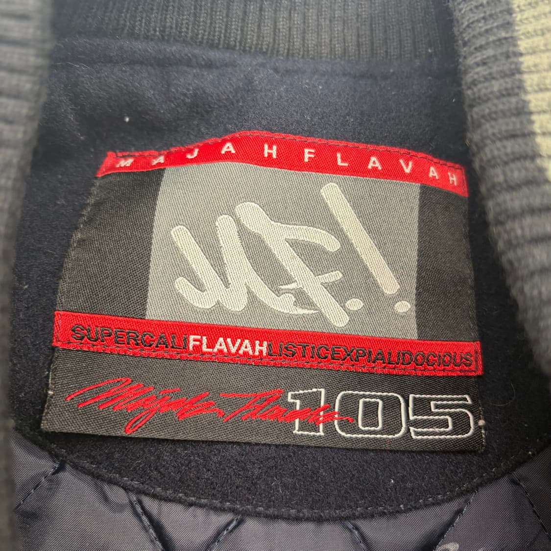 마자플라바 올드스쿨 빅 스펠아웃 울 바시티 자켓 XL 상품이미지7