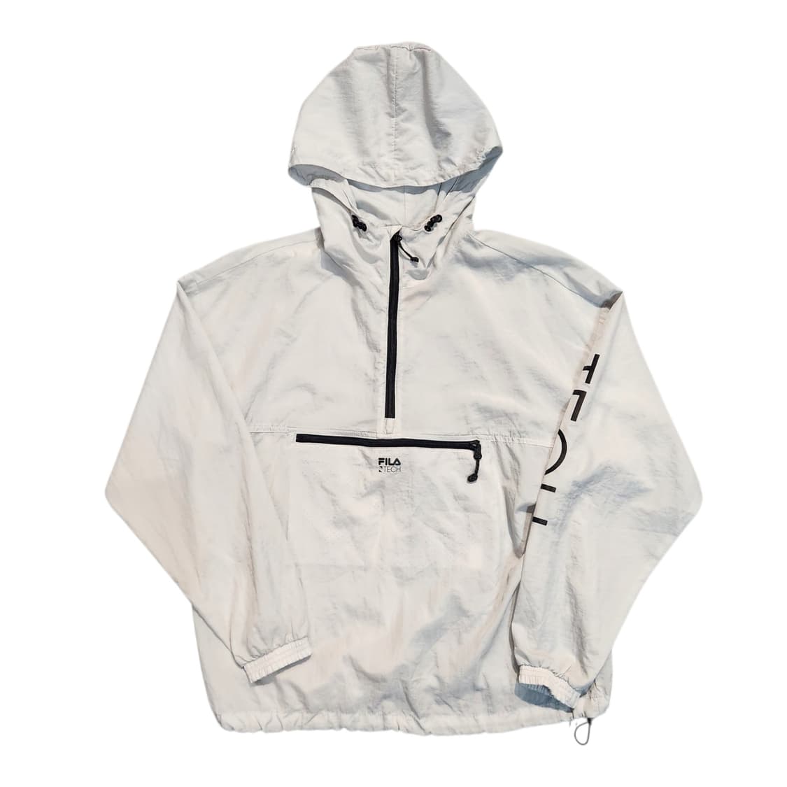 휠라 테크 화이트 아노락 후드 자켓 (M) 상품이미지1