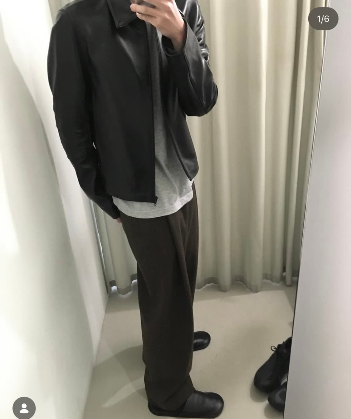 [M] 아모멘토 울 마틴 팬츠 브라운 상품이미지1