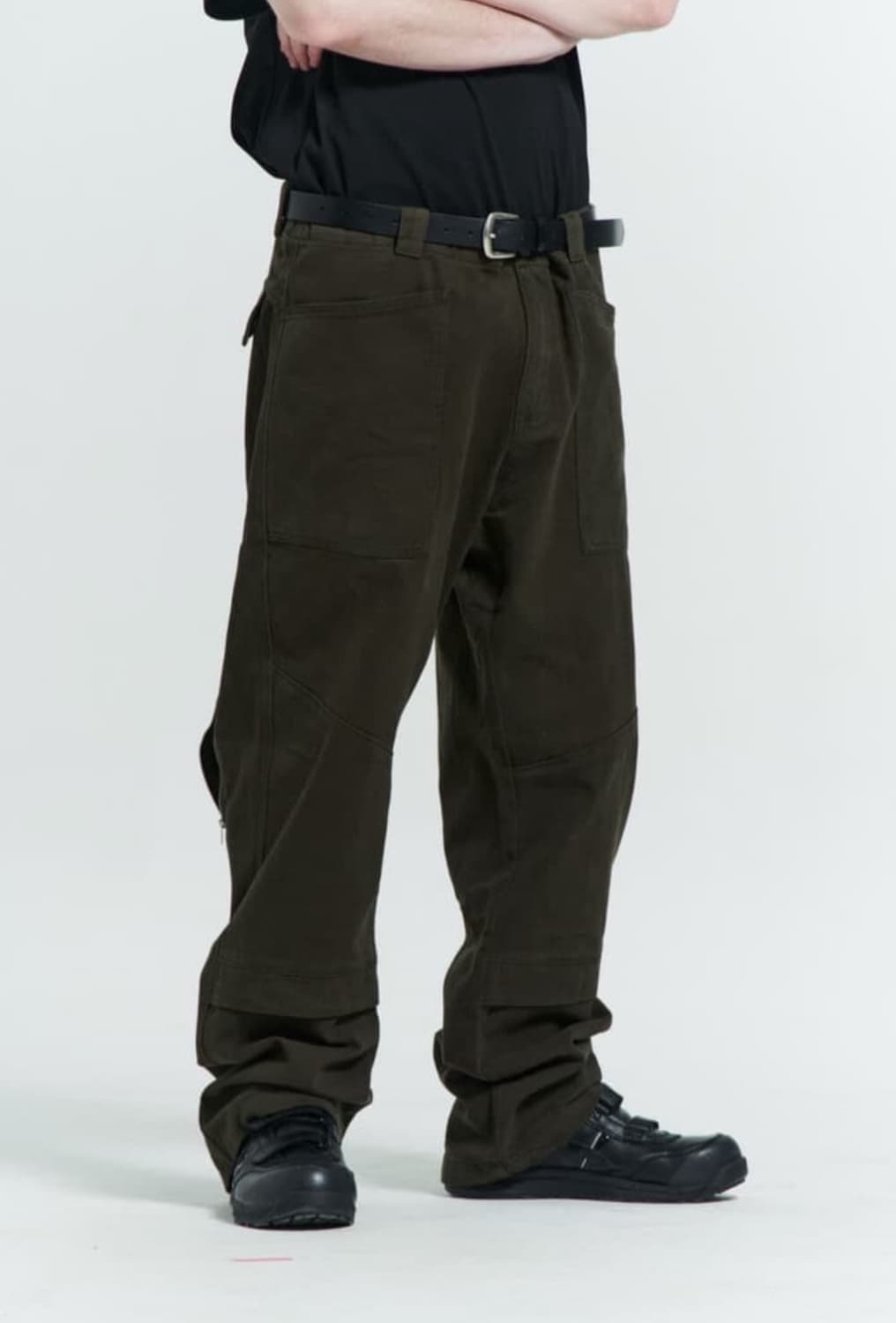 플라스틱 프로덕트 지퍼 팬츠 초콜릿 상품이미지2