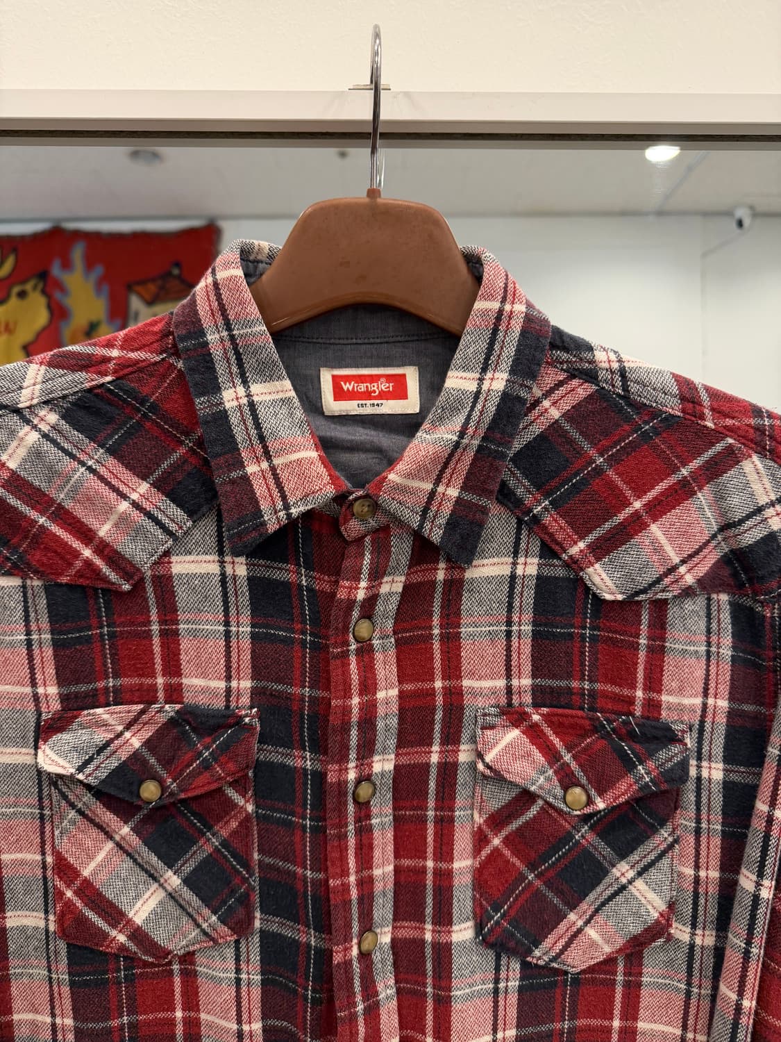 Wrangler 랭글러 코튼 플란넬 웨스턴 체크 셔츠 상품이미지3