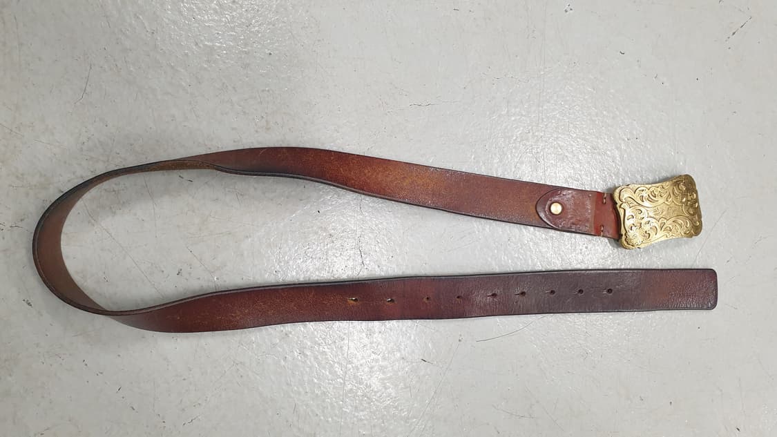 빈티지  금장버클가죽 벨트 상품이미지9