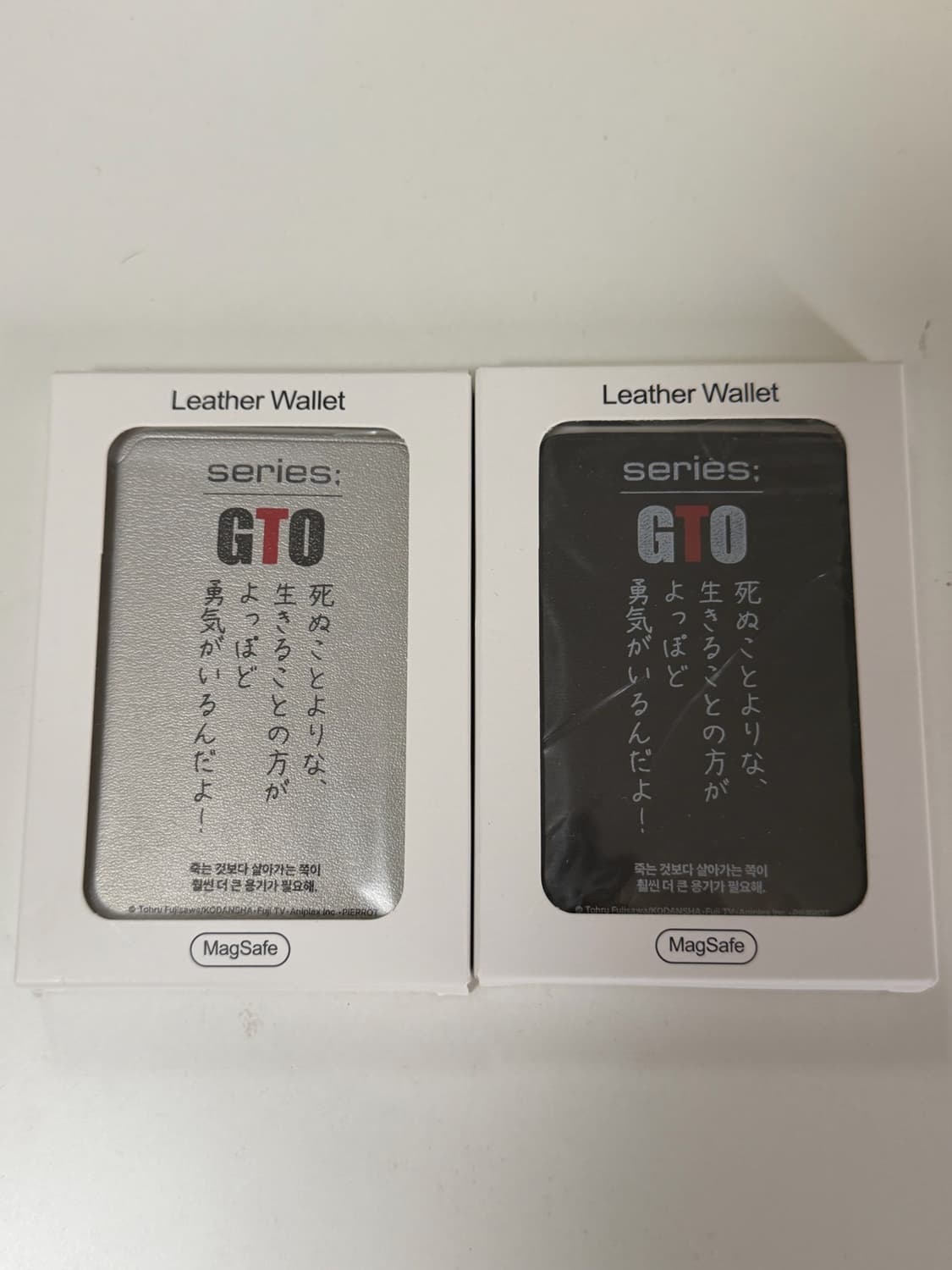한정판) GTO x series;_맥세이프 가죽 카드지갑 블랙/실버 상품이미지1