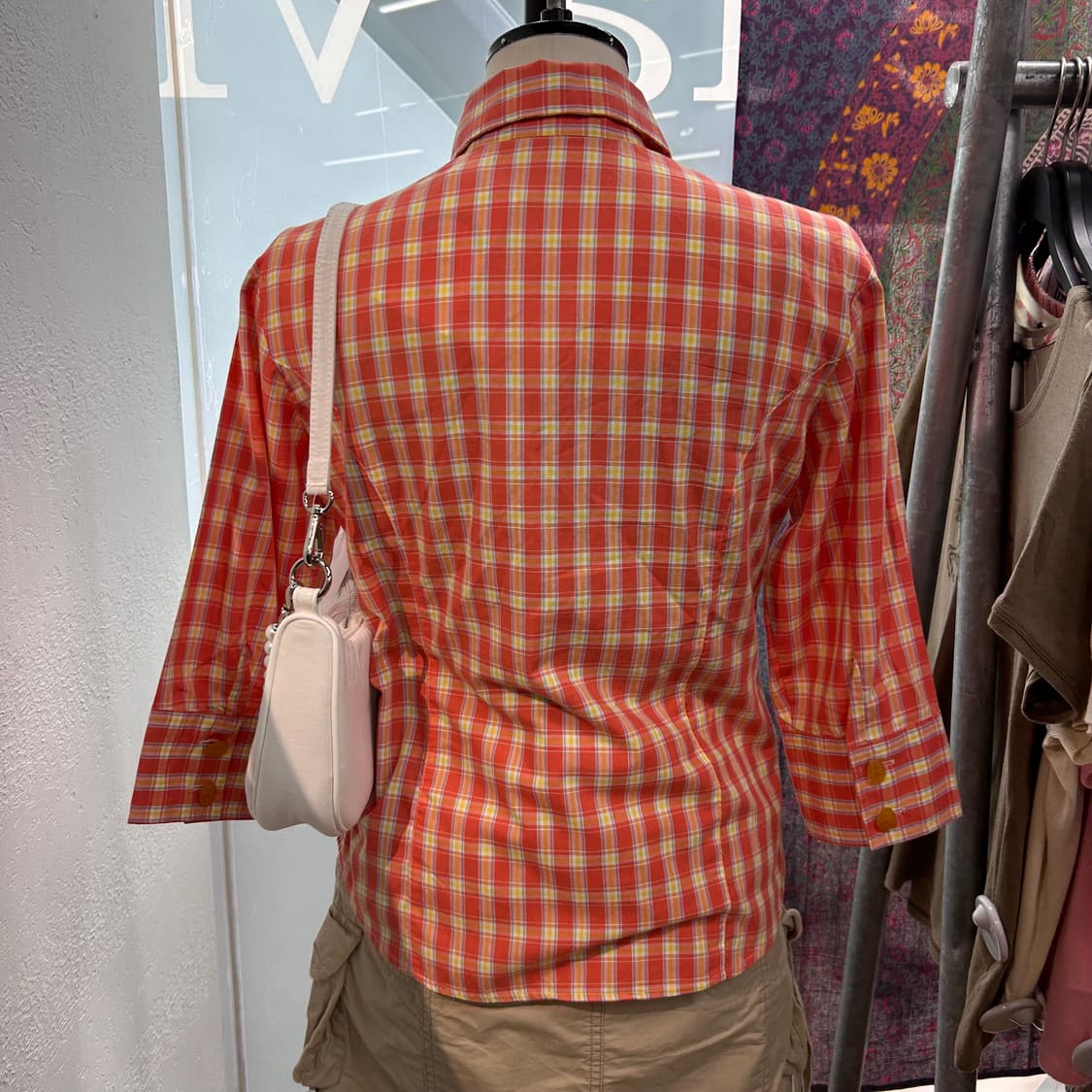 Vivienne Westwood orb 코튼 체크 셔츠 상품이미지3