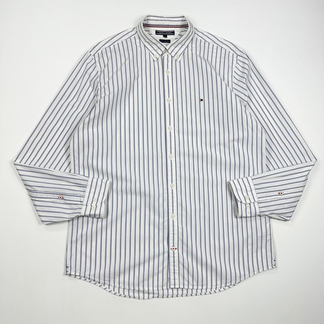 타미힐피거 플래그 뉴욕핏 스트라이프 셔츠 (XL) 상품이미지2
