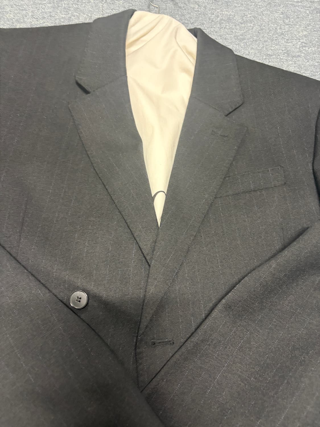 엘무드 엘 클래식 테일러드 울 스트라이프 블레이저 차콜 44 상품이미지4
