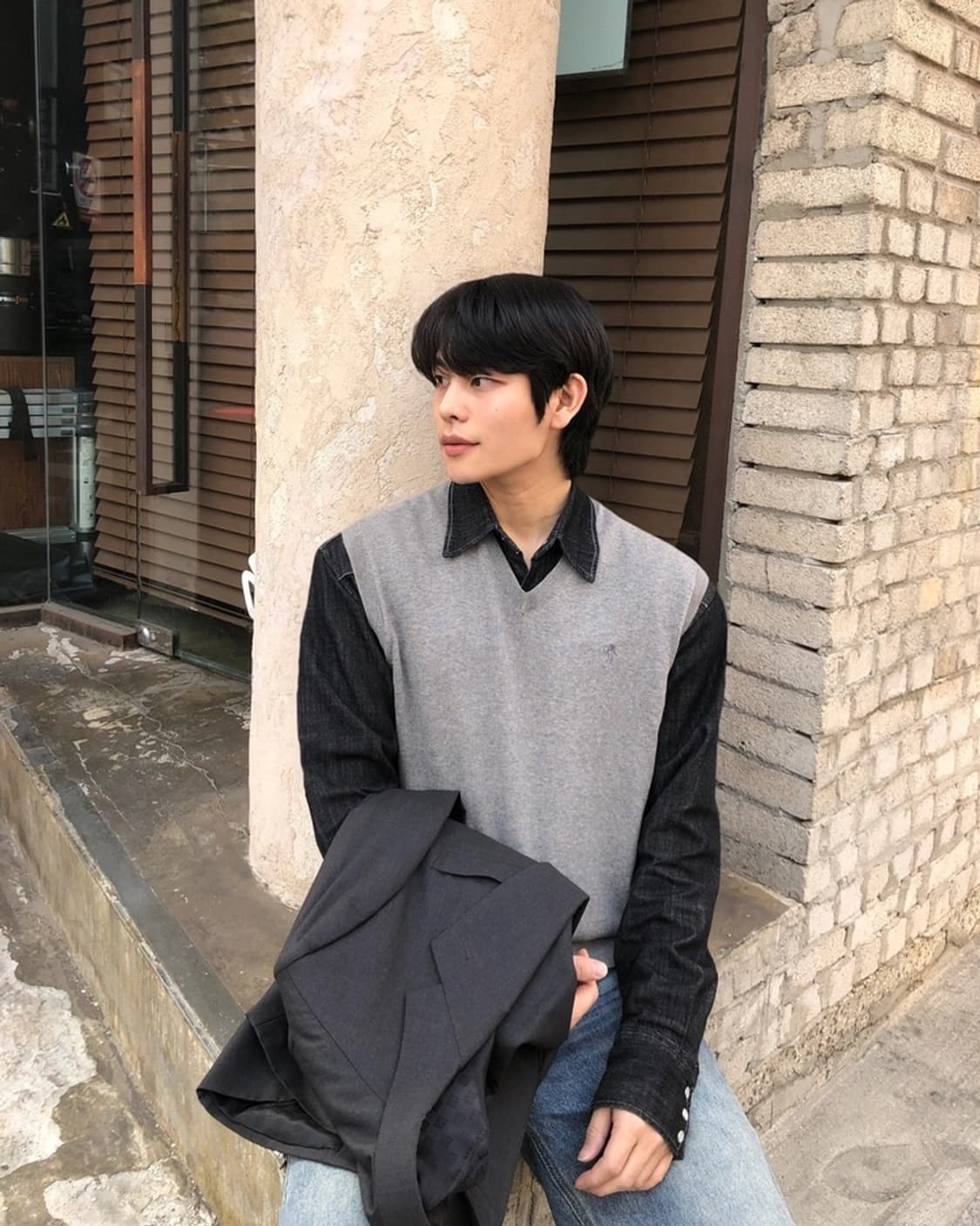 폴로 정품 피마코튼 베스트 라이트그레이 상품이미지2