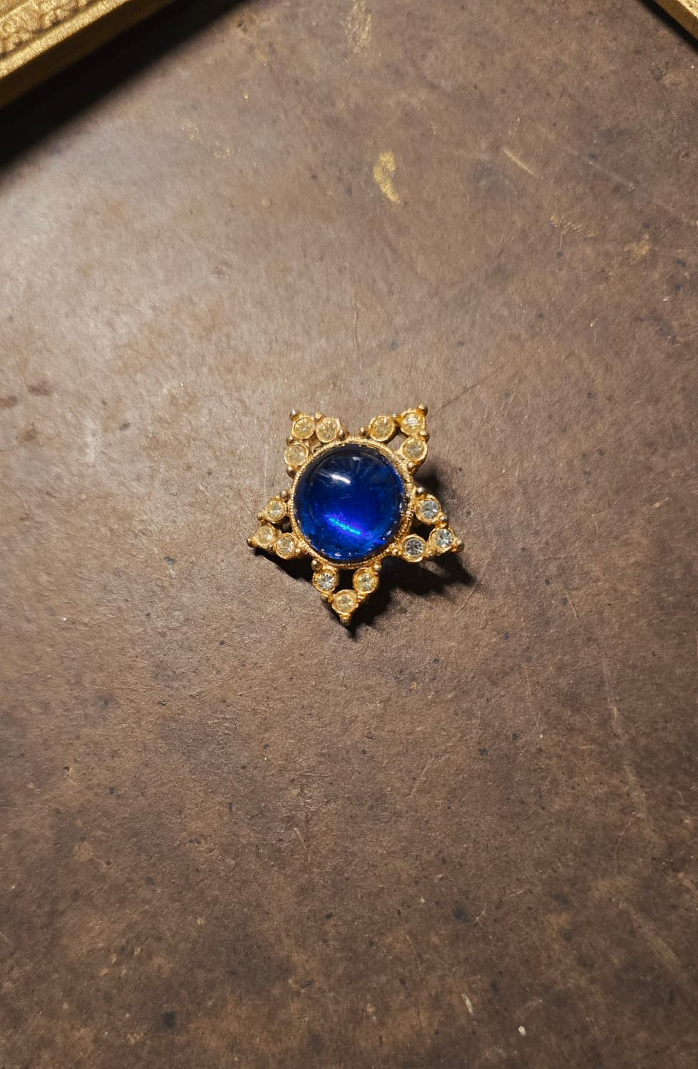 영국 빈티지 블루 스타 브로치 상품이미지1