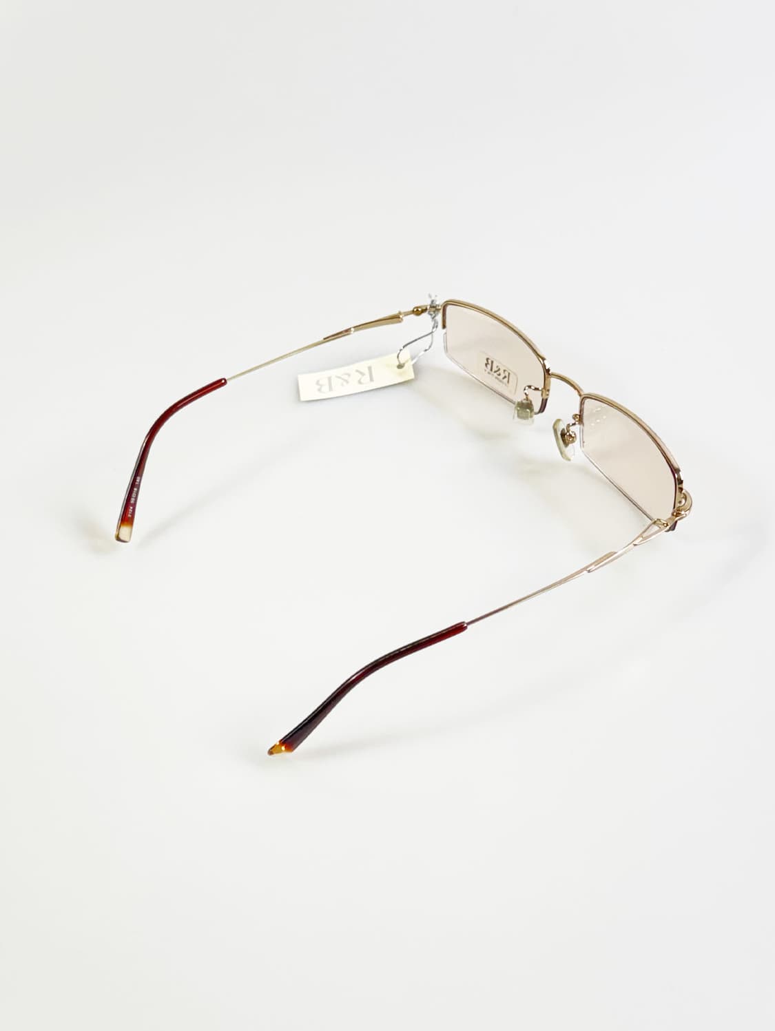 R&B EYEWEAR 반무테 스퀘어 메탈 빈티지 틴트 안경 상품이미지5