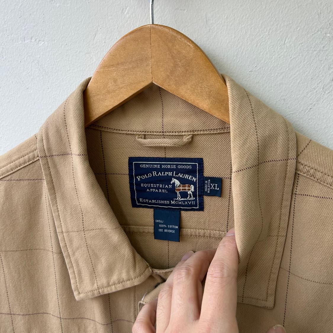 16046 - 폴로 랄프로렌 베이지 체크 트러커 자켓 상품이미지6