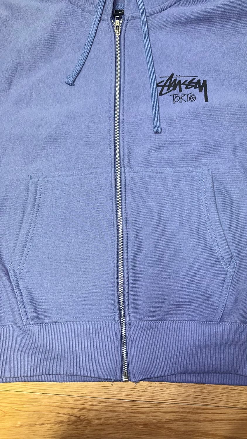 M) 스투시 스탁 도쿄 챕터 후드 집업 스톰 하늘색 상품이미지6