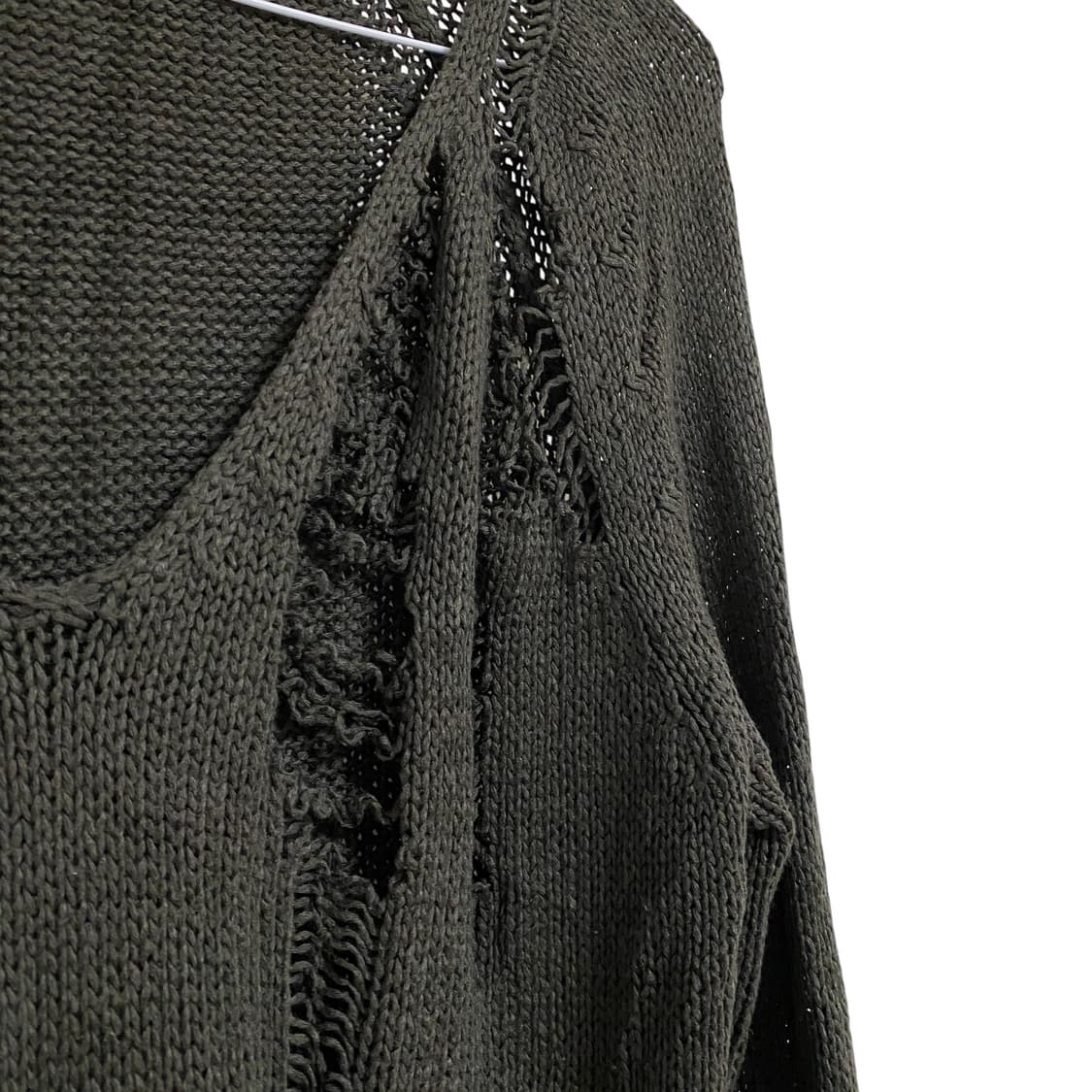 Deep khaki grunge damage knit 상품이미지3