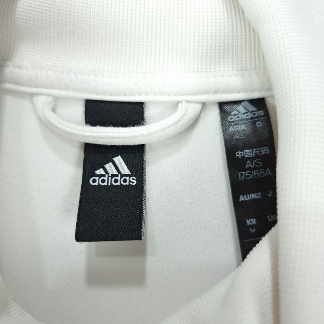 [아디다스] 로고 자수 화이트 져지 트랙탑 집업 자켓 M19538 상품이미지7