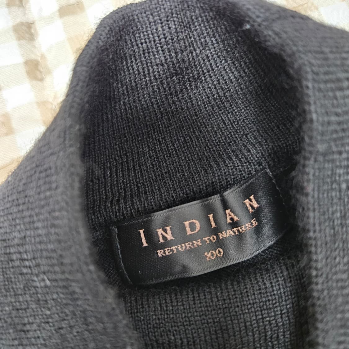 인디안 울100 하이넥 니트 남자100 상품이미지4