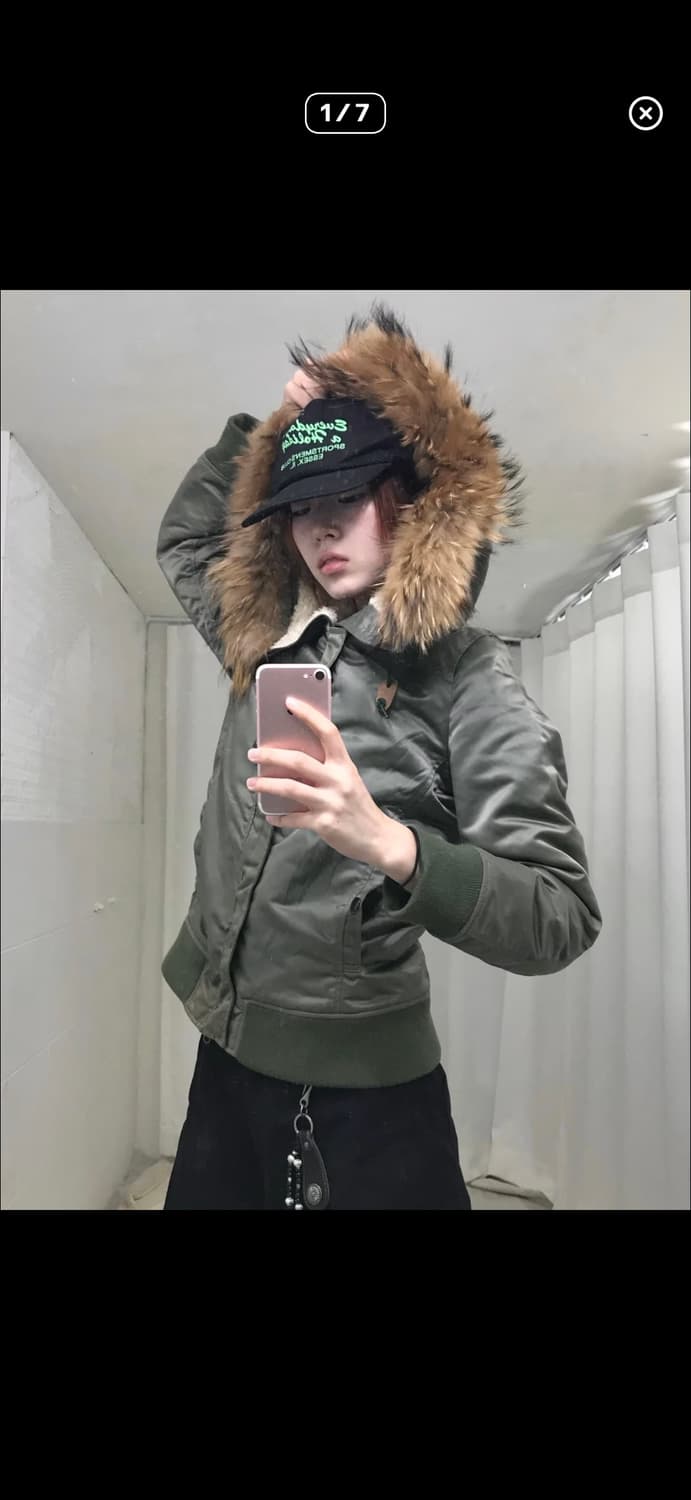 STUDIOUS 재팬 크롭 하이넥 퍼 MA-1 자켓 상품이미지1