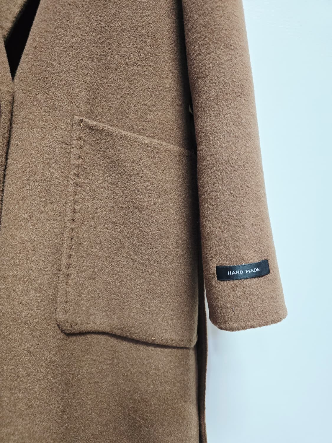 by & that 핸드메이드 브라운 롱 코트 상품이미지3