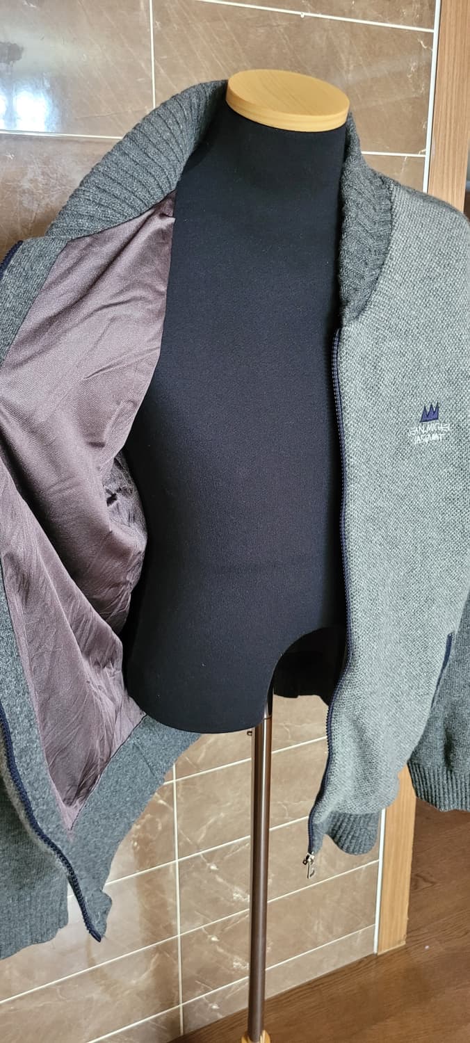 (남성110사이즈) 장미쉘바스키아 니트가디건집업(모80%) 상품이미지4