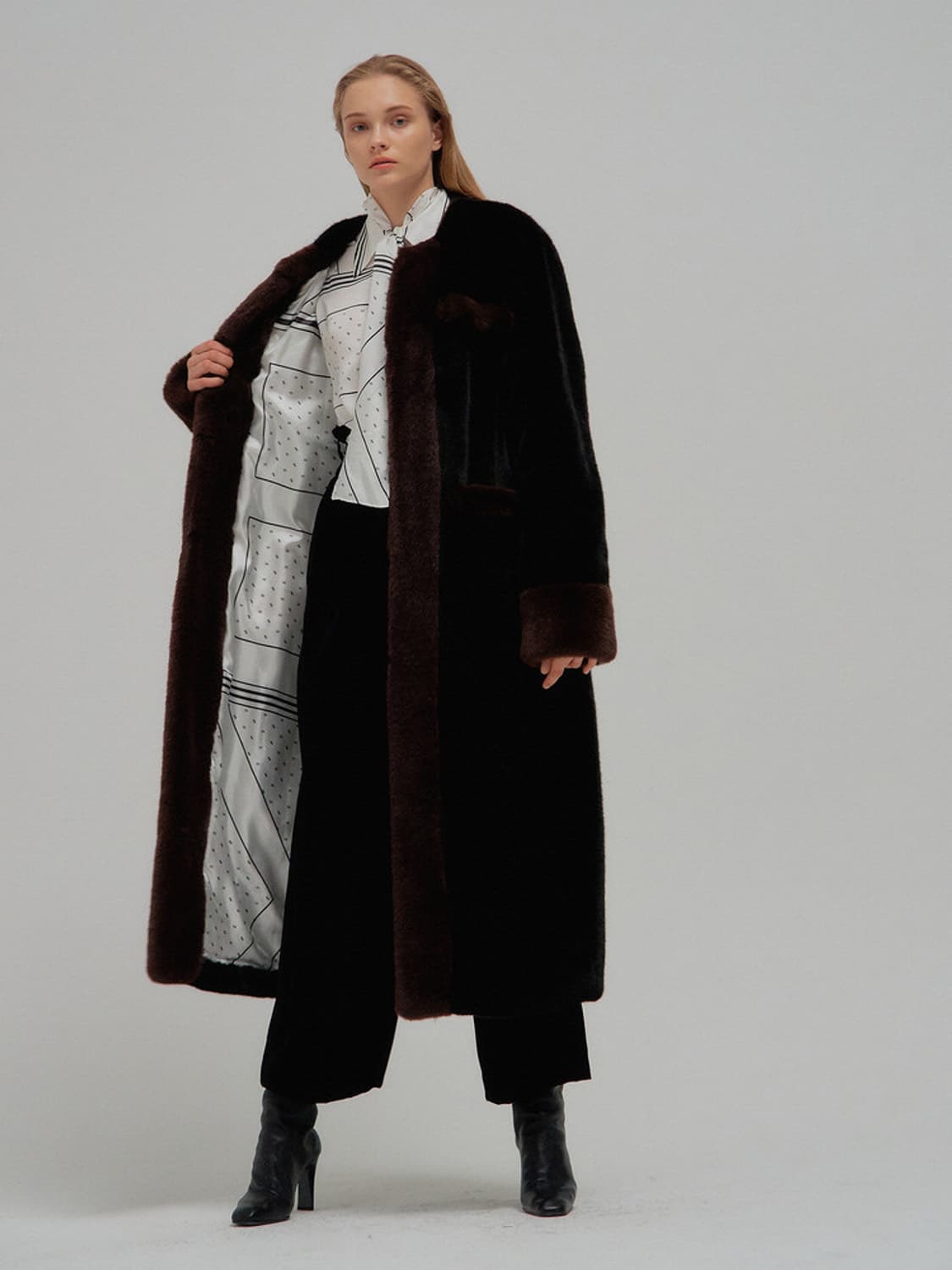 EENK 잉크 퍼 코트 상품이미지1