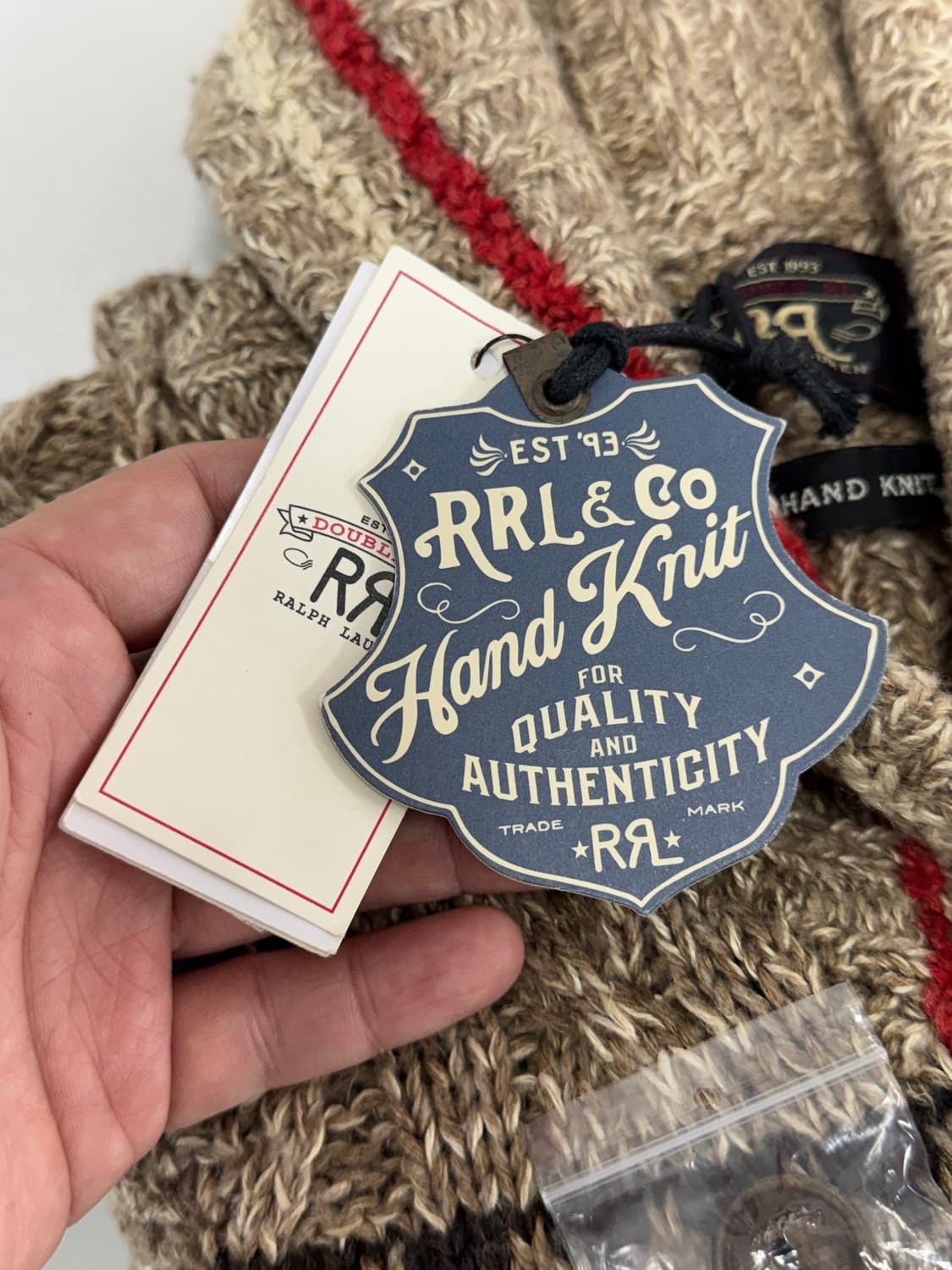 더블알엘 핸드니트 숄카라 가디건 / L 상품이미지10