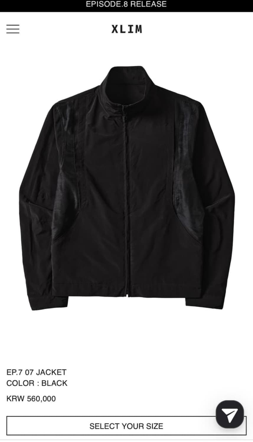 xlim ep7 07 jacket S size 새상품 상품이미지1
